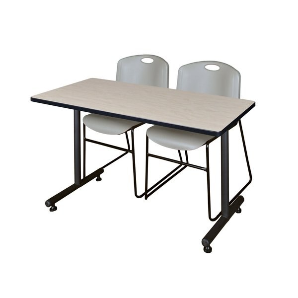 Rectangle Tables > Training Tables > Kobe Training Table & Chair Sets, 48 X 24 X 29, Maple