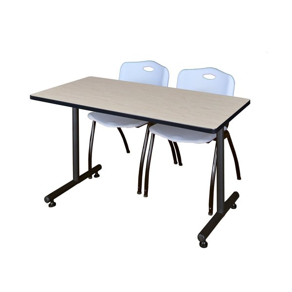 Rectangle Tables > Training Tables > Kobe Training Table & Chair Sets, 48 X 24 X 29, Maple