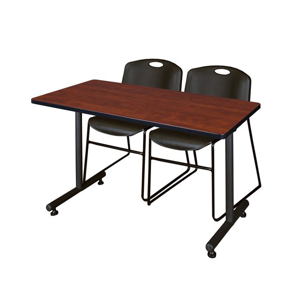 Rectangle Tables > Training Tables > Kobe Training Table & Chair Sets, 48 X 30 X 29, Cherry