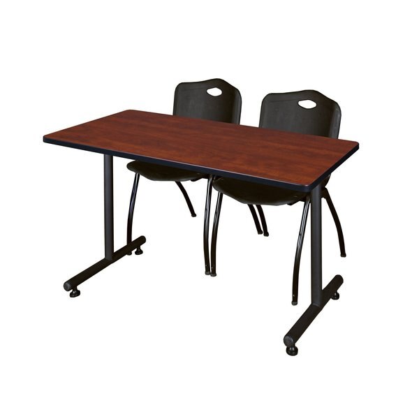 Rectangle Tables > Training Tables > Kobe Training Table & Chair Sets, 48 X 30 X 29, Cherry