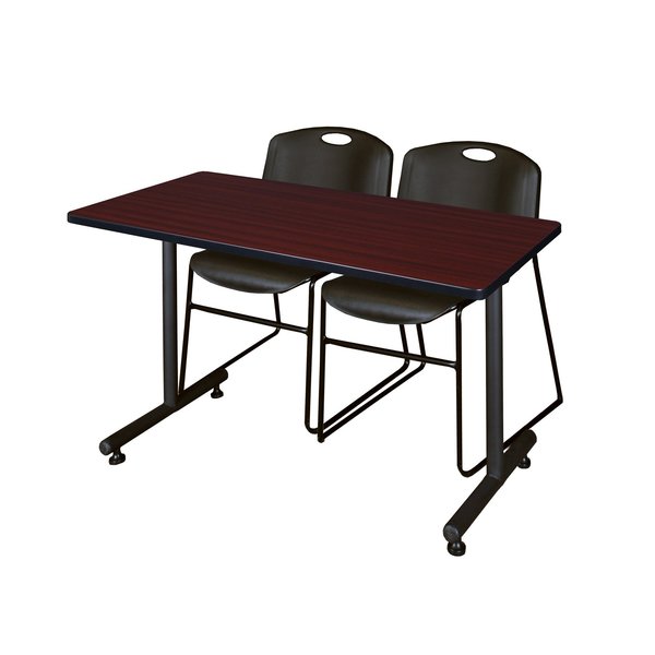 Rectangle Tables > Training Tables > Kobe Training Table & Chair Sets, 48 X 30 X 29, Mahogany