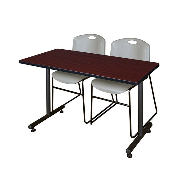 Rectangle Tables > Training Tables > Kobe Training Table & Chair Sets, 48 X 30 X 29, Mahogany