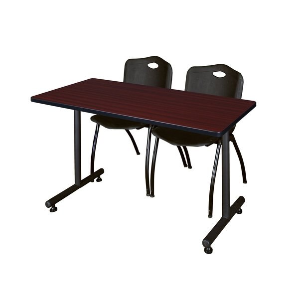 Rectangle Tables > Training Tables > Kobe Training Table & Chair Sets, 48 X 30 X 29, Mahogany