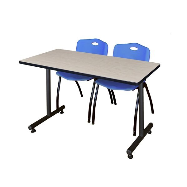 Rectangle Tables > Training Tables > Kobe Training Table & Chair Sets, 48 X 30 X 29, Maple