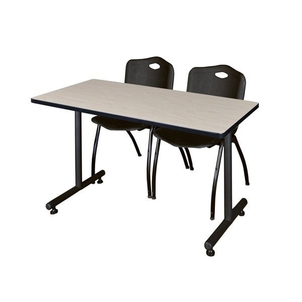 Rectangle Tables > Training Tables > Kobe Training Table & Chair Sets, 48 X 30 X 29, Maple