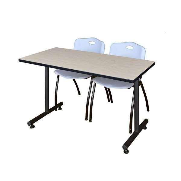 Rectangle Tables > Training Tables > Kobe Training Table & Chair Sets, 48 X 30 X 29, Maple