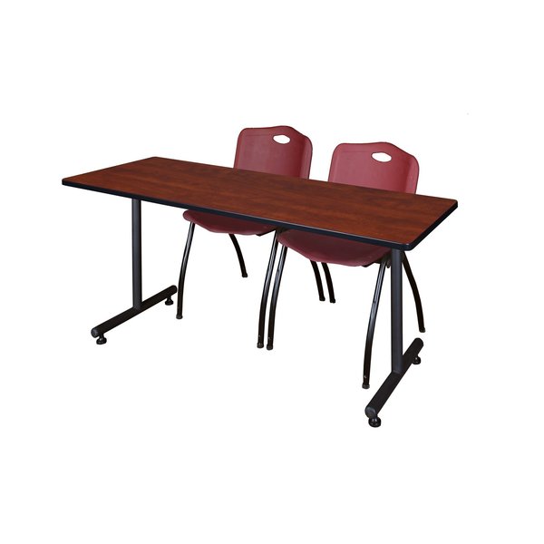 Rectangle Tables > Training Tables > Kobe Training Table & Chair Sets, 60 X 24 X 29, Cherry
