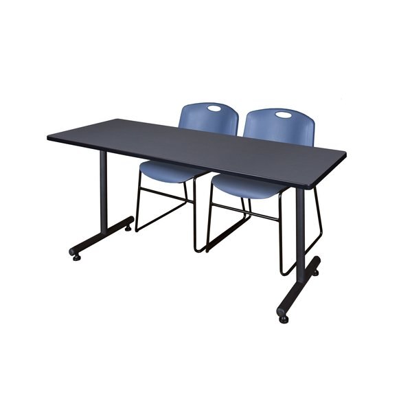 Rectangle Tables > Training Tables > Kobe Training Table & Chair Sets, 60 X 24 X 29, Grey