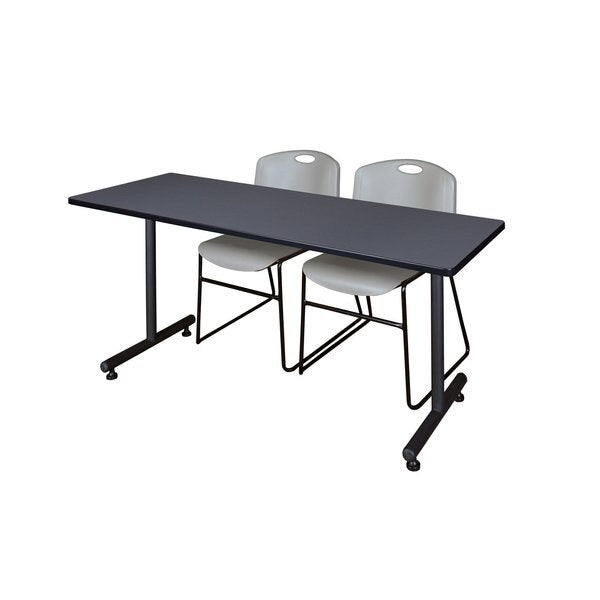 Rectangle Tables > Training Tables > Kobe Training Table & Chair Sets, 60 X 24 X 29, Grey