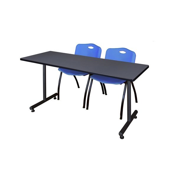 Rectangle Tables > Training Tables > Kobe Training Table & Chair Sets, 60 X 24 X 29, Grey