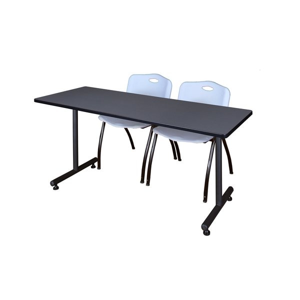 Rectangle Tables > Training Tables > Kobe Training Table & Chair Sets, 60 X 24 X 29, Grey