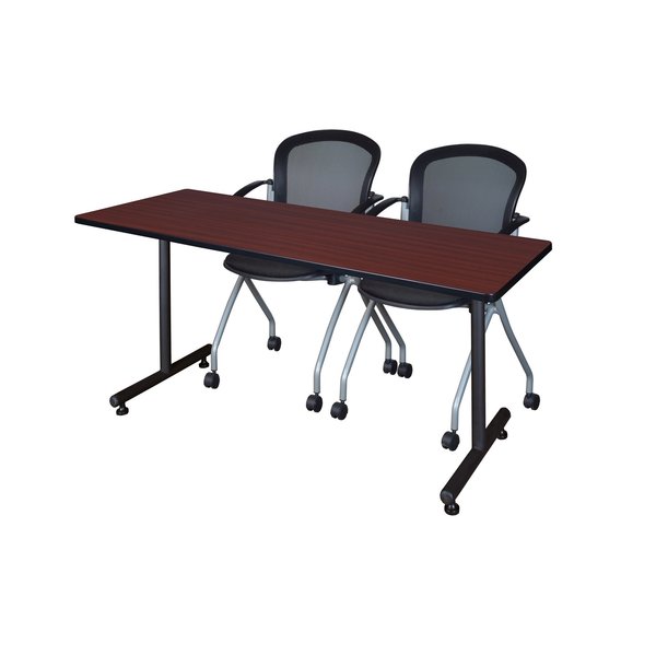 Rectangle Tables > Training Tables > Kobe Training Table & Chair Sets, 60 X 24 X 29, Mahogany