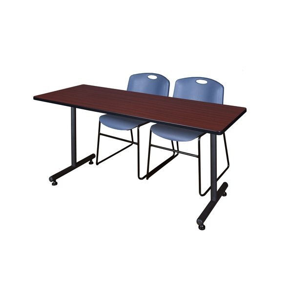 Rectangle Tables > Training Tables > Kobe Training Table & Chair Sets, 60 X 24 X 29, Mahogany