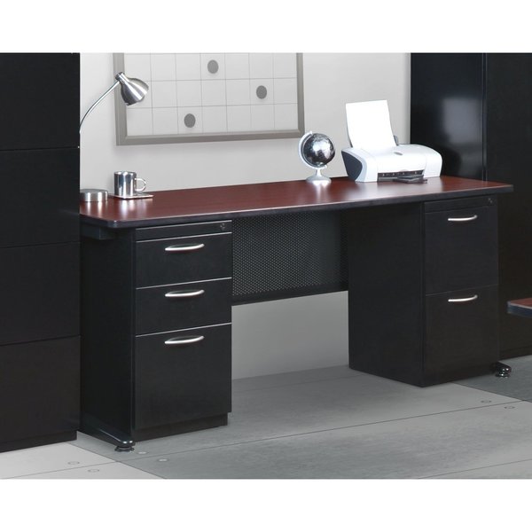 15 W Storage > Pedestal Desk Drawers > Fusion Metal Pedestals, Black, 15