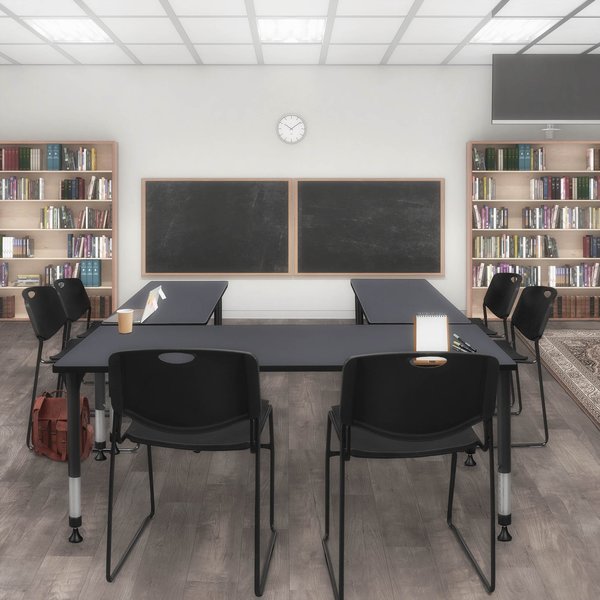 Tables > Height Adjustable > Rectangular Table & Chair Sets, 48 X 30 X 23-34
