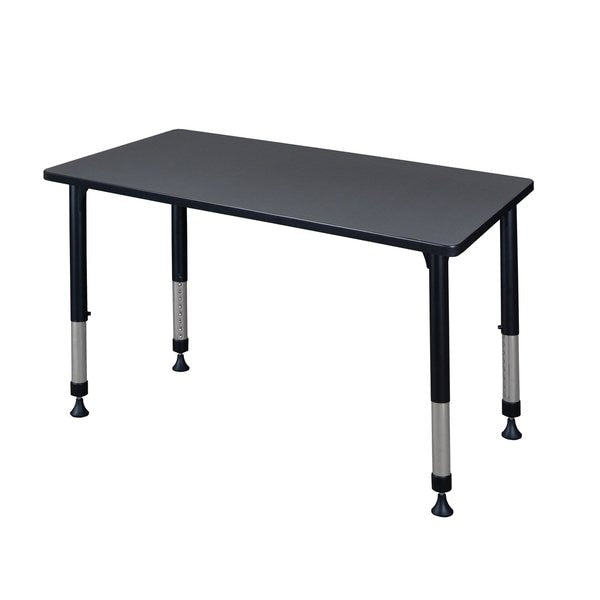 Rectangle Tables > Height Adjustable > Rectangular Classroom Tables, 48 X 24 X 23-34, Gray