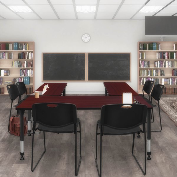 Tables > Height Adjustable > Rectangular Table & Chair Sets, 72 X 24 X 23-34