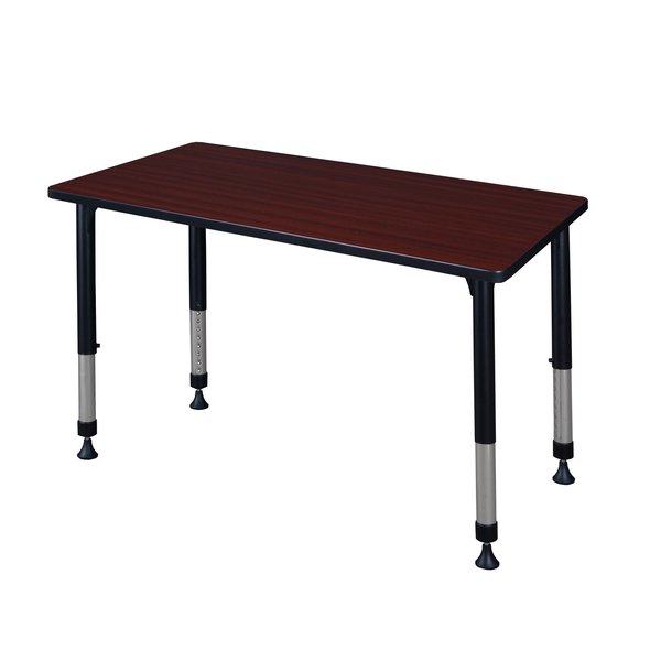 Rectangle Tables > Height Adjustable > Rectangular Classroom Tables, 48 X 24 X 23-34, Mahogany