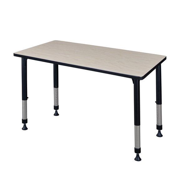 Rectangle Tables > Height Adjustable > Rectangular Classroom Tables, 48 X 24 X 23-34, Maple