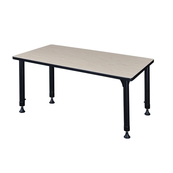 Rectangle Tables > Height Adjustable > Rectangular Classroom Tables, 48 X 24 X 23-34, Maple
