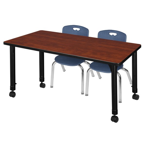 Tables > Height Adjustable > Rectangular Mobile Table & Chair Sets, 48 X 30 X 23-34