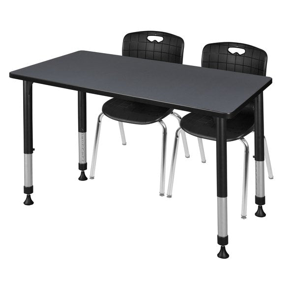 Tables > Height Adjustable > Rectangular Table & Chair Sets, 48 X 30 X 23-34
