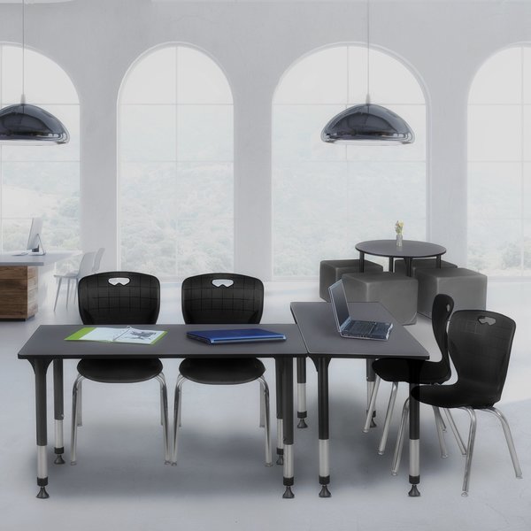 Tables > Height Adjustable > Rectangular Table & Chair Sets, 48 X 30 X 23-34