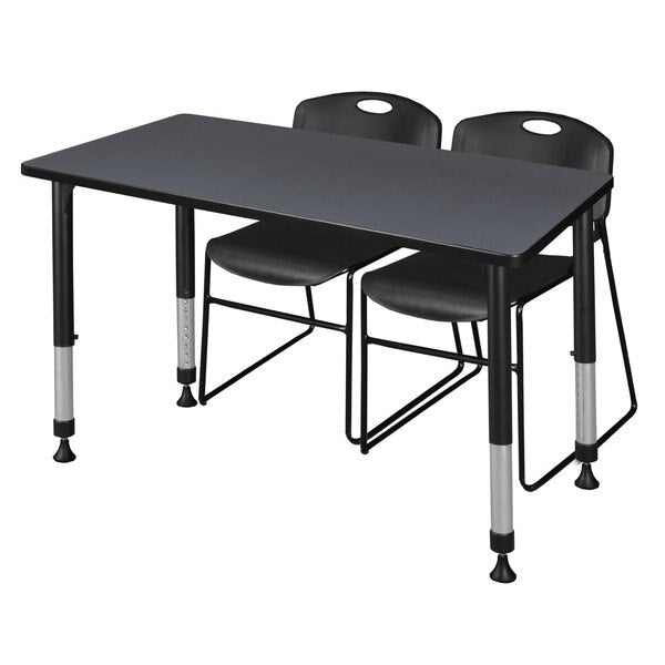 Tables > Height Adjustable > Rectangular Table & Chair Sets, 48 X 30 X 23-34