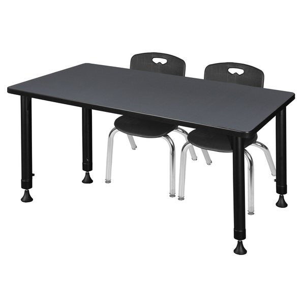 Tables > Height Adjustable > Rectangular Table & Chair Sets, 48 X 30 X 23-34