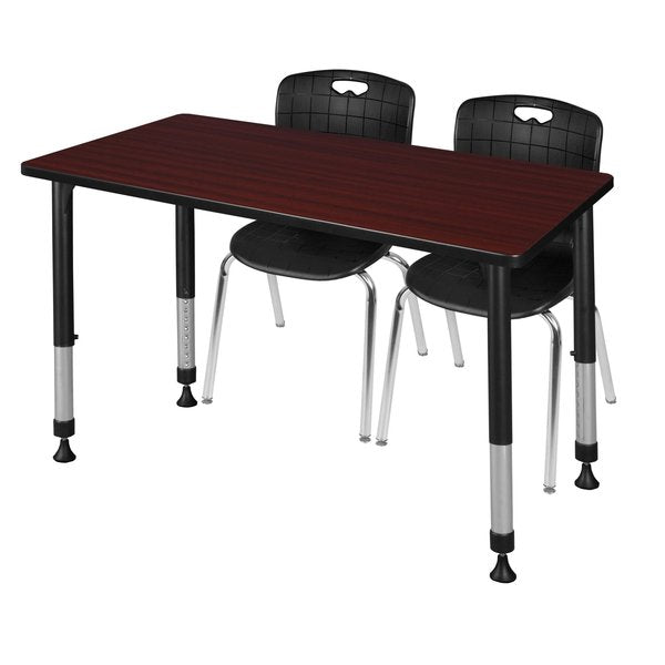 Tables > Height Adjustable > Rectangular Table & Chair Sets, 48 X 30 X 23-34