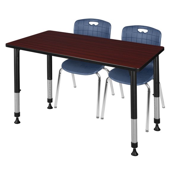 Tables > Height Adjustable > Rectangular Table & Chair Sets, 48 X 30 X 23-34