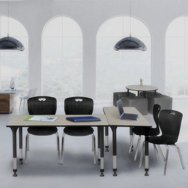 Tables > Height Adjustable > Rectangular Table & Chair Sets, 48 X 30 X 23-34