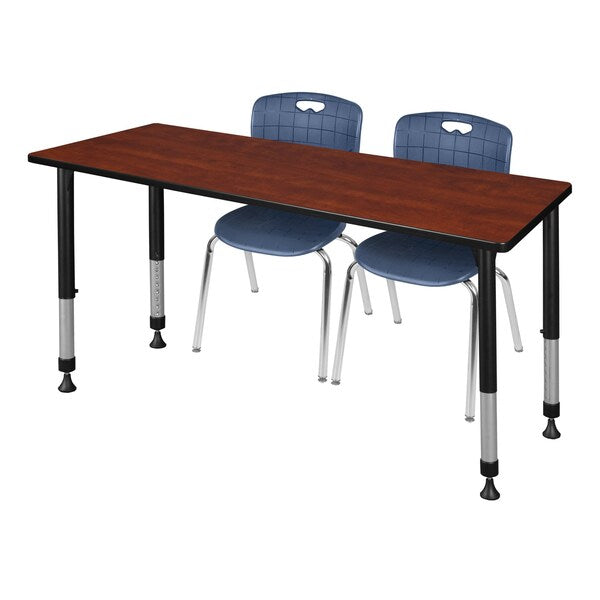 Tables > Height Adjustable > Rectangular Table & Chair Sets, 60 X 24 X 23-34