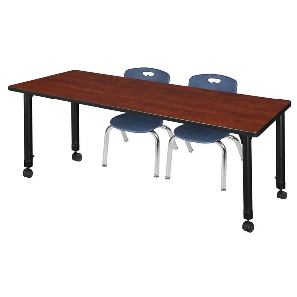 Tables > Height Adjustable > Rectangular Mobile Table & Chair Sets, 60 X 24 X 23-34