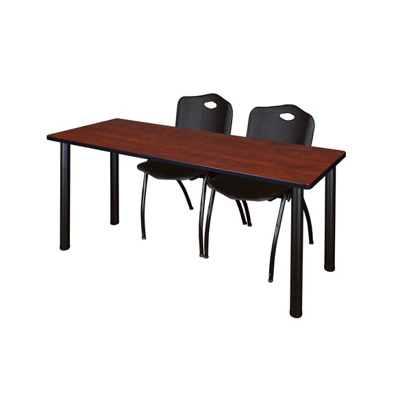 Rectangle Tables > Training Tables > Kee Table & Chair Sets, 60 X 24 X 29, Wood|Metal|Plastic Top