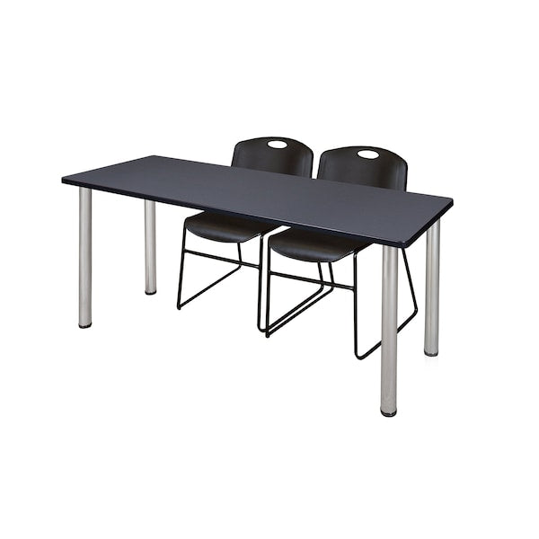 Rectangle Tables > Training Tables > Kee Table & Chair Sets, 60 X 24 X 29, Grey