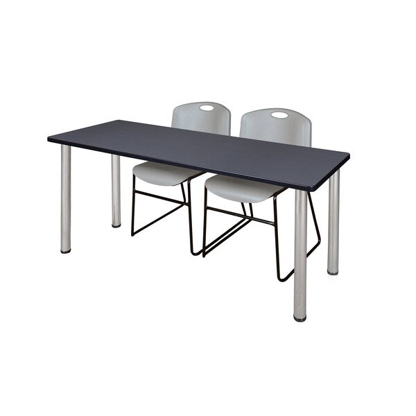 Rectangle Tables > Training Tables > Kee Table & Chair Sets, 60 X 24 X 29, Grey