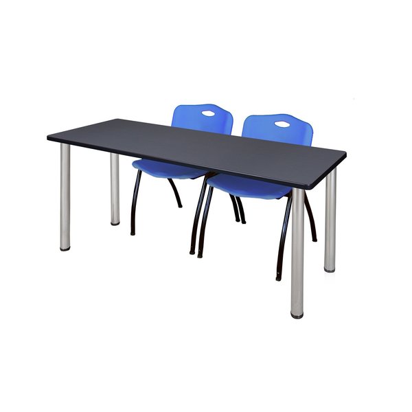 Rectangle Tables > Training Tables > Kee Table & Chair Sets, 60 X 24 X 29, Wood|Metal|Plastic Top