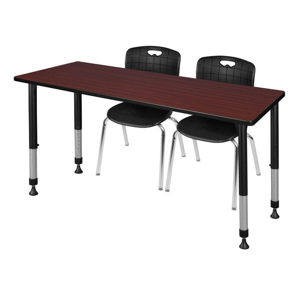 Tables > Height Adjustable > Rectangular Table & Chair Sets, 60 X 24 X 23-34