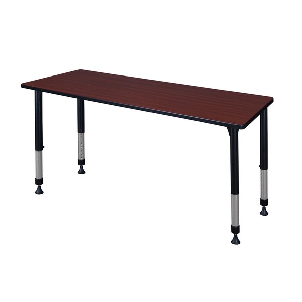 Rectangle Tables > Height Adjustable > Rectangular Classroom Tables, 60 X 24 X 23-34, Mahogany
