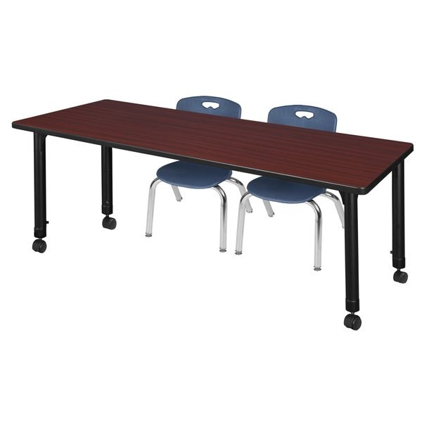 Tables > Height Adjustable > Rectangular Mobile Table & Chair Sets, 60 X 24 X 23-34