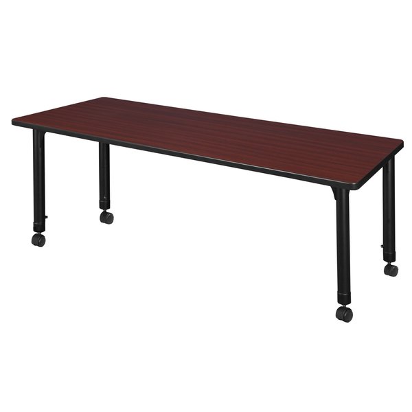 Tables > Height Adjustable > Rectangular Mobile Tables, 60 X 24 X 23-34, Wood|Metal Top