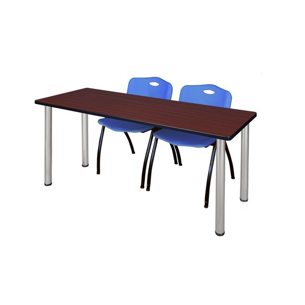 Rectangle Tables > Training Tables > Kee Table & Chair Sets, 60 X 24 X 29, Wood|Metal|Plastic Top