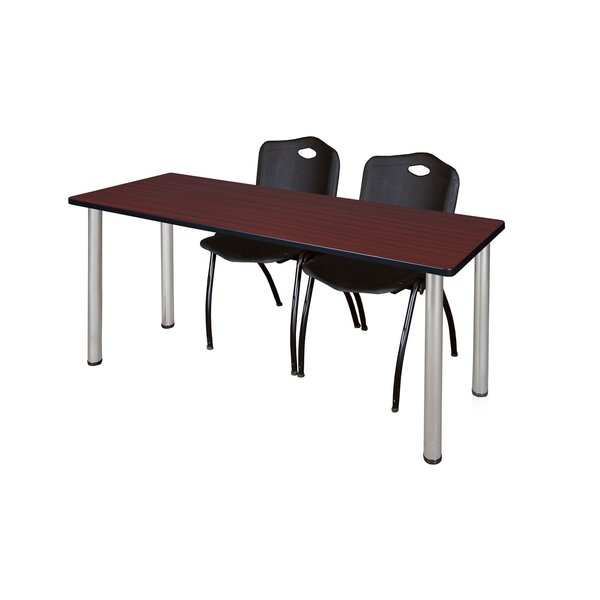 Rectangle Tables > Training Tables > Kee Table & Chair Sets, 60 X 24 X 29, Wood|Metal|Plastic Top