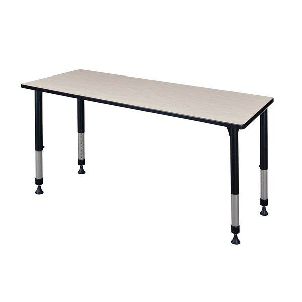 Rectangle Tables > Height Adjustable > Rectangular Classroom Tables, 60 X 24 X 23-34, Maple