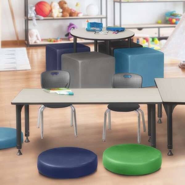 Rectangle Tables > Height Adjustable > Rectangular Classroom Tables, 60 X 24 X 23-34, Maple