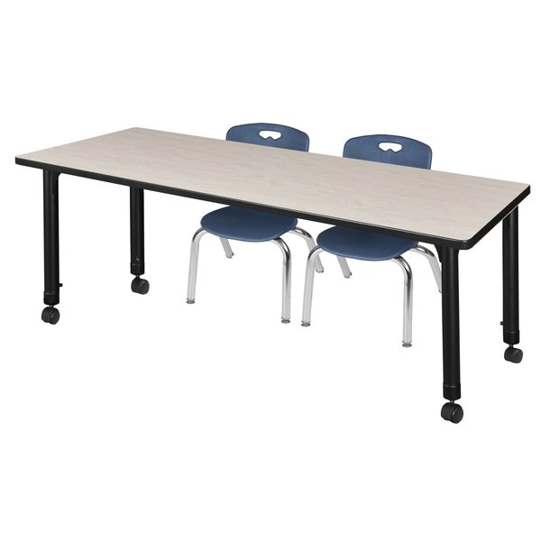 Tables > Height Adjustable > Rectangular Mobile Table & Chair Sets, 60 X 24 X 23-34