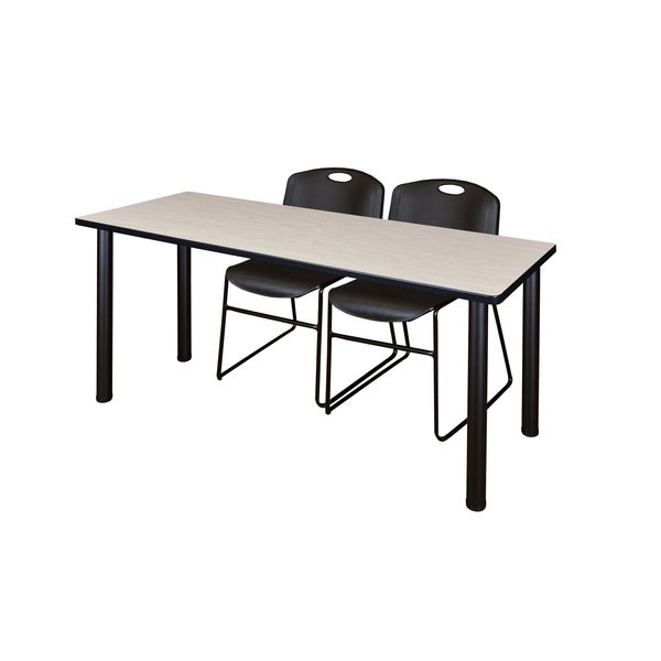 Rectangle Tables > Training Tables > Kee Table & Chair Sets, 60 X 24 X 29, Maple