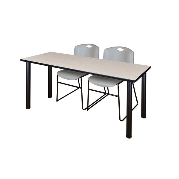 Rectangle Tables > Training Tables > Kee Table & Chair Sets, 60 X 24 X 29, Maple