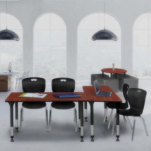 Tables > Height Adjustable > Rectangular Table & Chair Sets, 60 X 30 X 23-34